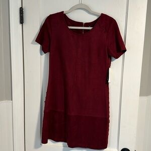 Design Lab Red Velvet Mini Dress, Size Medium